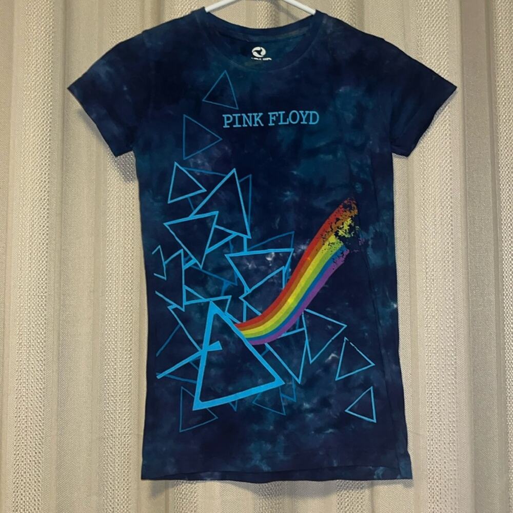 Liquid Blue Tie-Dye Pink Floyd T-Shirt Size Medium Pre Shrunk